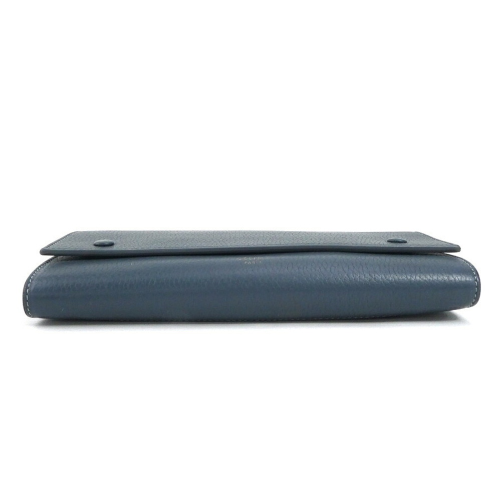 Celine Wallet Navy Blue Long Flap Multi Function Leather - Picture 3 of 5